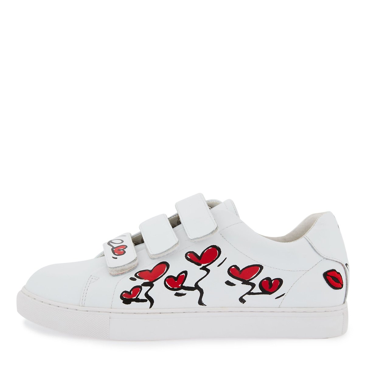 Baskets En Cuir Edith In Love Graf blanc, BONS BAISERS
