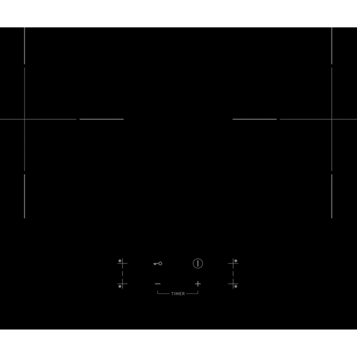 Table induction SIB2741D noir, SMEG