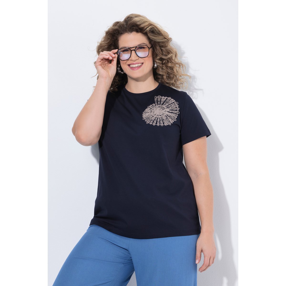 T-shirt marine, ULLA POPKEN