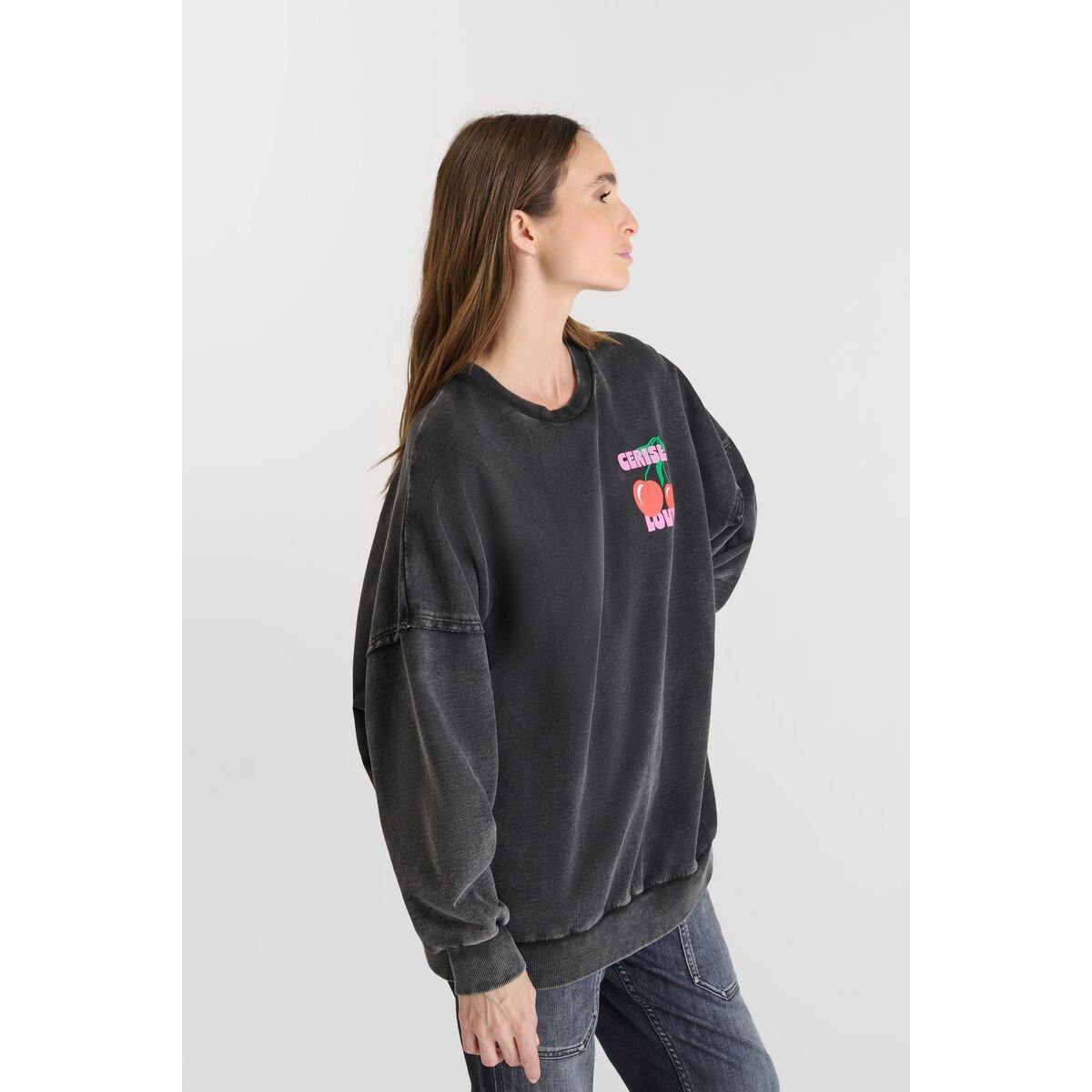 Sweat-Shirt JULES black, LE TEMPS DES CERISES