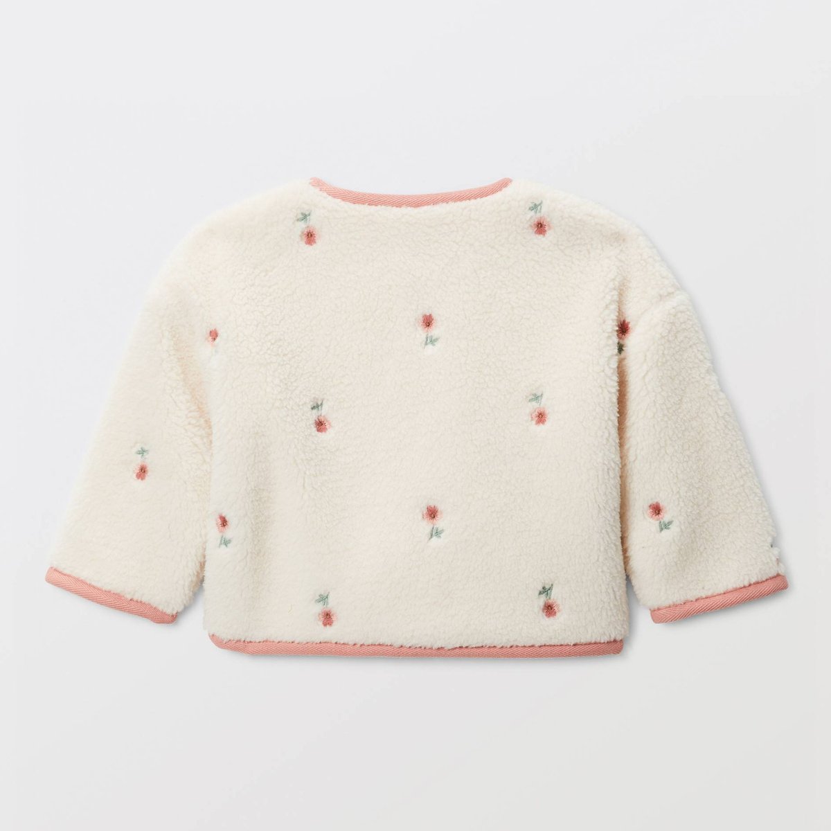 Veste brodée en sherpa naturel, BOUT'CHOU