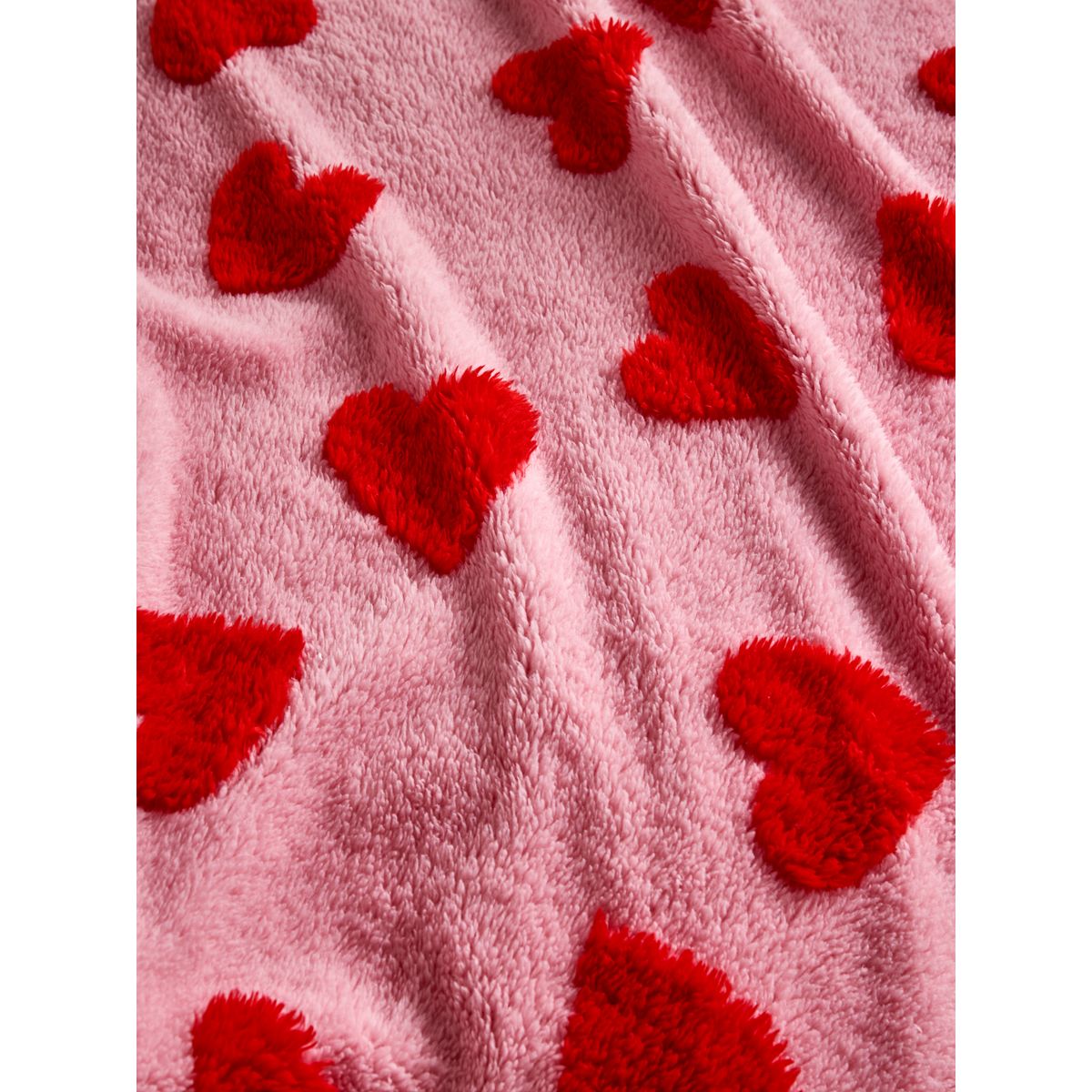 Couverture en polaire coeurs roses/rouges, NEXT