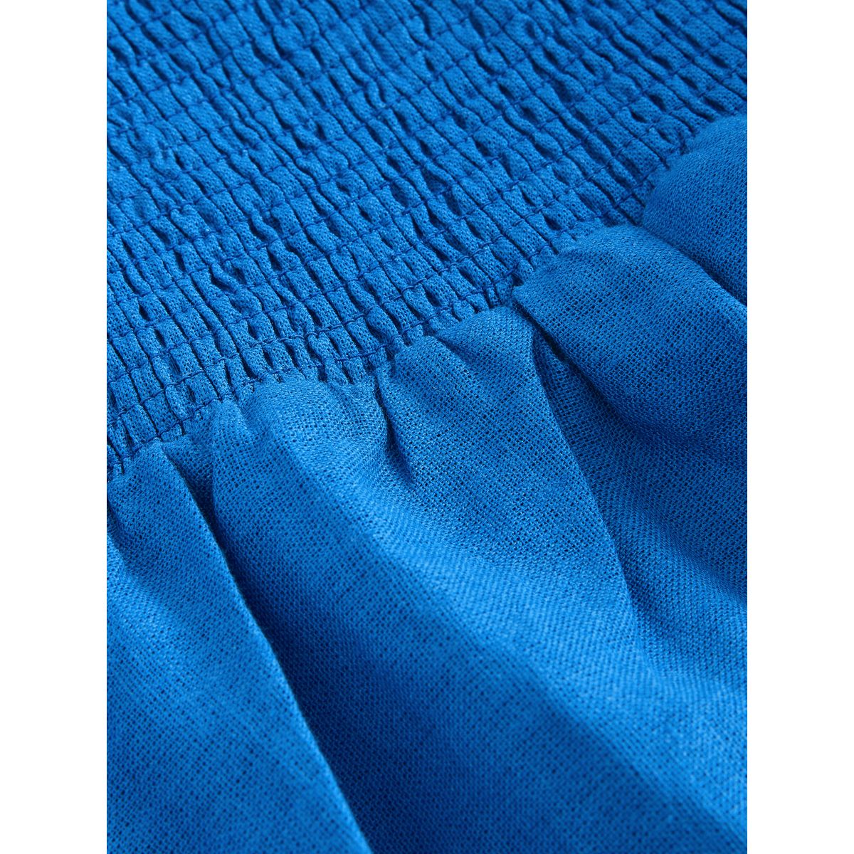 Robe longue en lin avec corsage bleu cobalt, NEXT