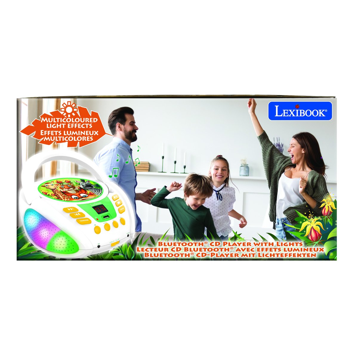 Lecteur CD Bluetooth Animaux blanc, LEXIBOOK