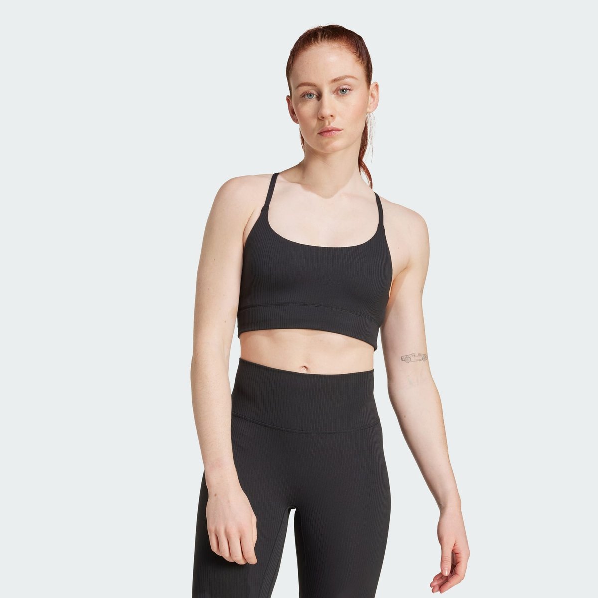 Brassière Longue Côtelée Adidas All Me Maintien Léger Brassière Longue Côtelée Adidas All Me Maintien Léger black, adidas Performance