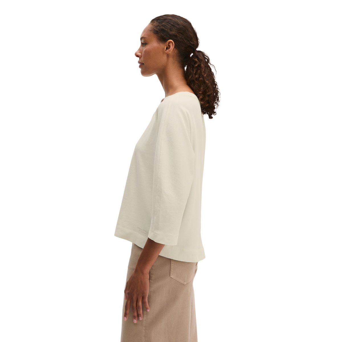 Manches longues loose en Organic Cotton Single Jersey blanc naturel, MARC O'POLO