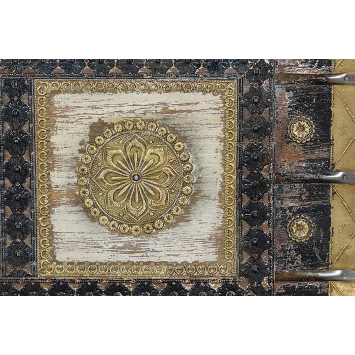 Coffre bronze marron, DECORATION D’AUTREFOIS