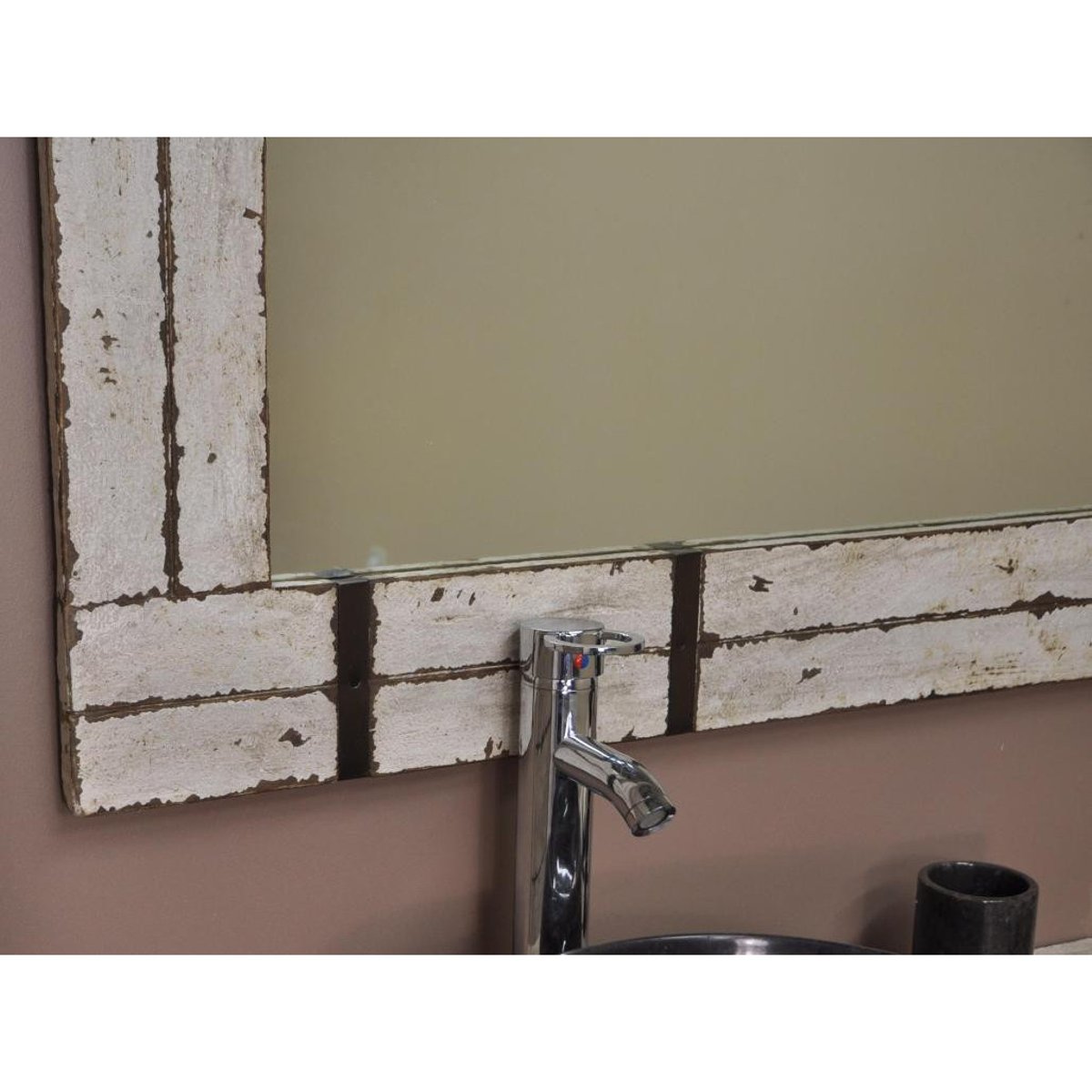 Grand miroir rectangle de 160x80 LOFT blanc, WANDA COLLECTION
