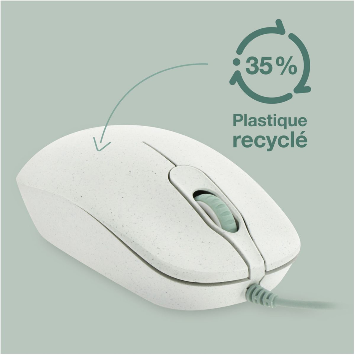 Souris filaire Ecological Noire couleur unique, ESSENTIEL B