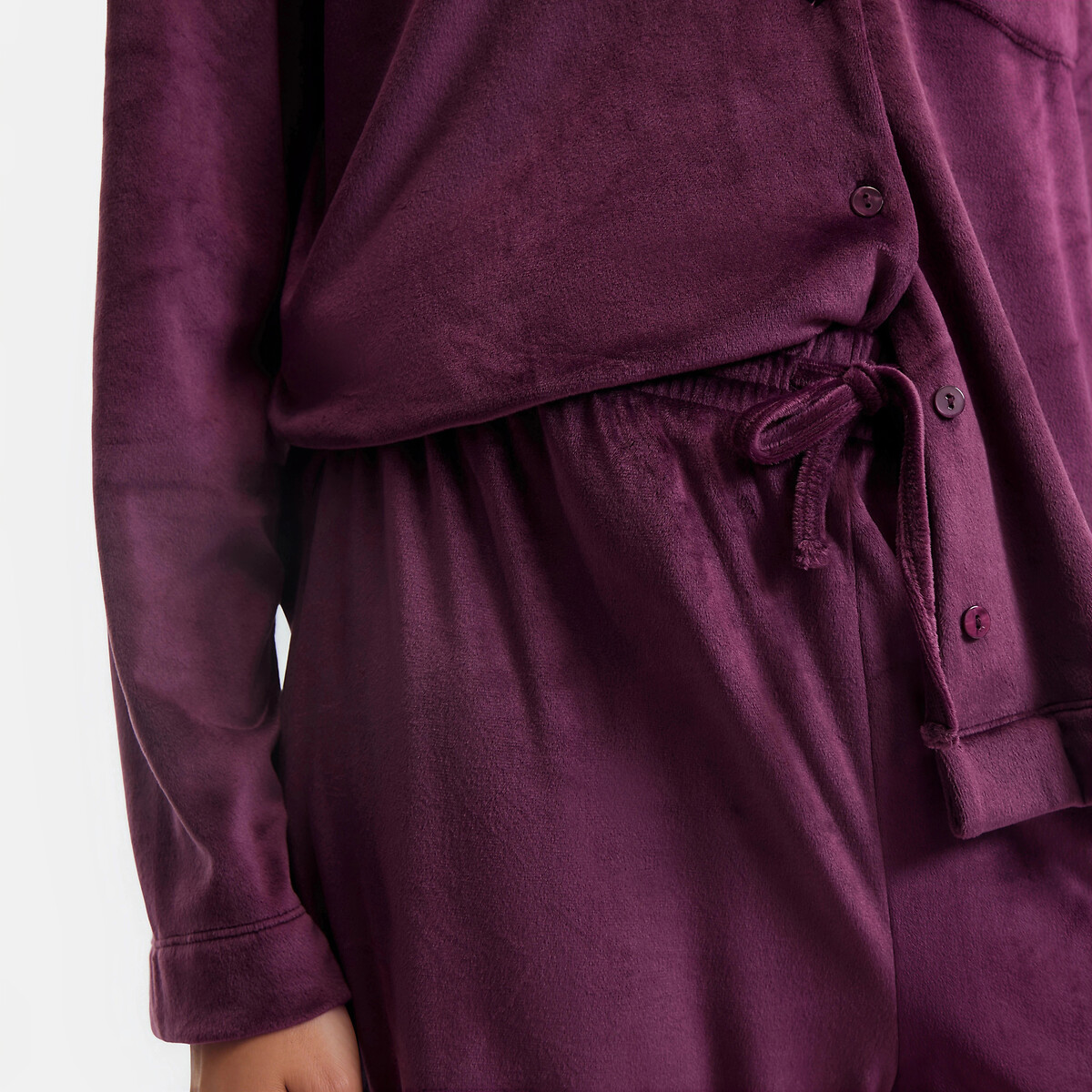 Velour pyjama top plum, ANNE WEYBURN