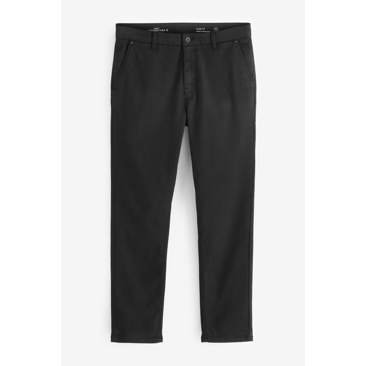 Pantalon chino slim noir, NEXT