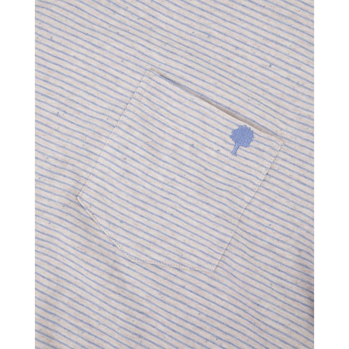 T-shirt OLONNE écru et bleu clair, FAGUO