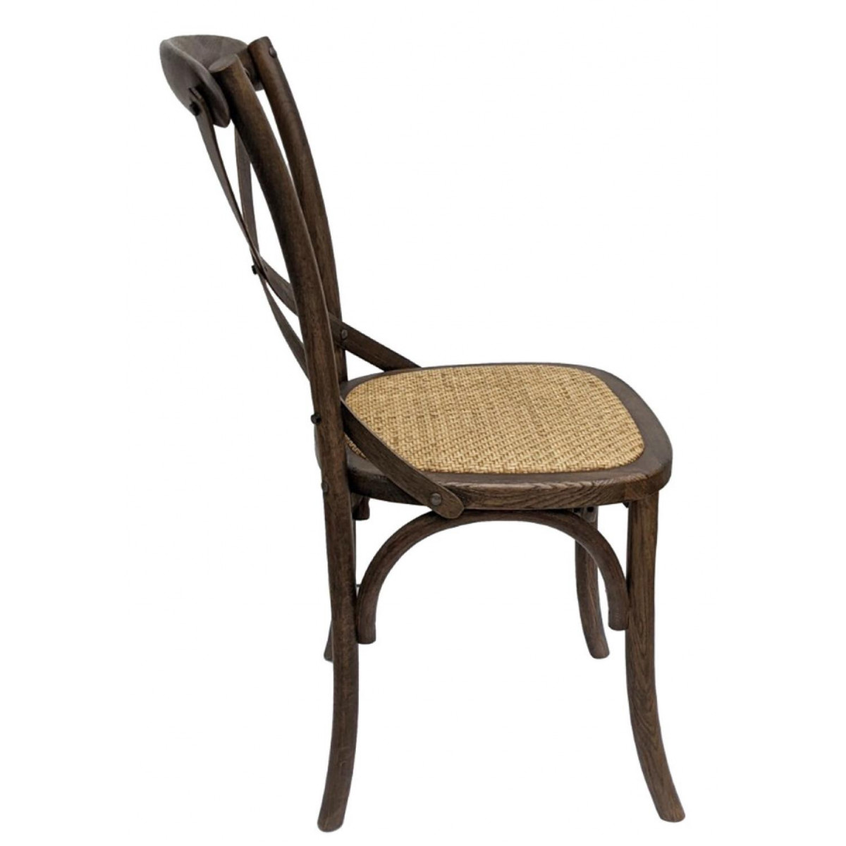 Chaise bistrot chêne foncé en bouleau - marron, INTERIOR'S