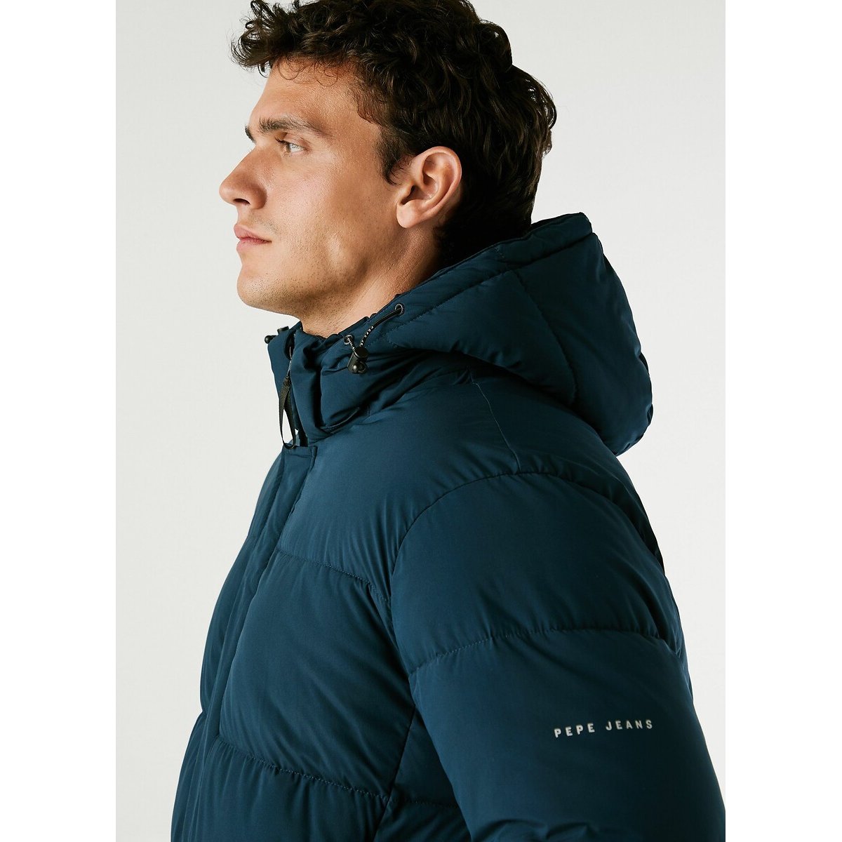 Jobias Hooded Padded Jacket navy blue, PEPE JEANS
