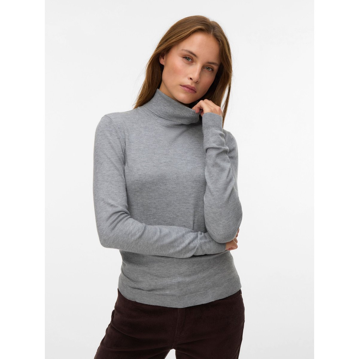 Pull En Maille medium grey melange, VERO MODA