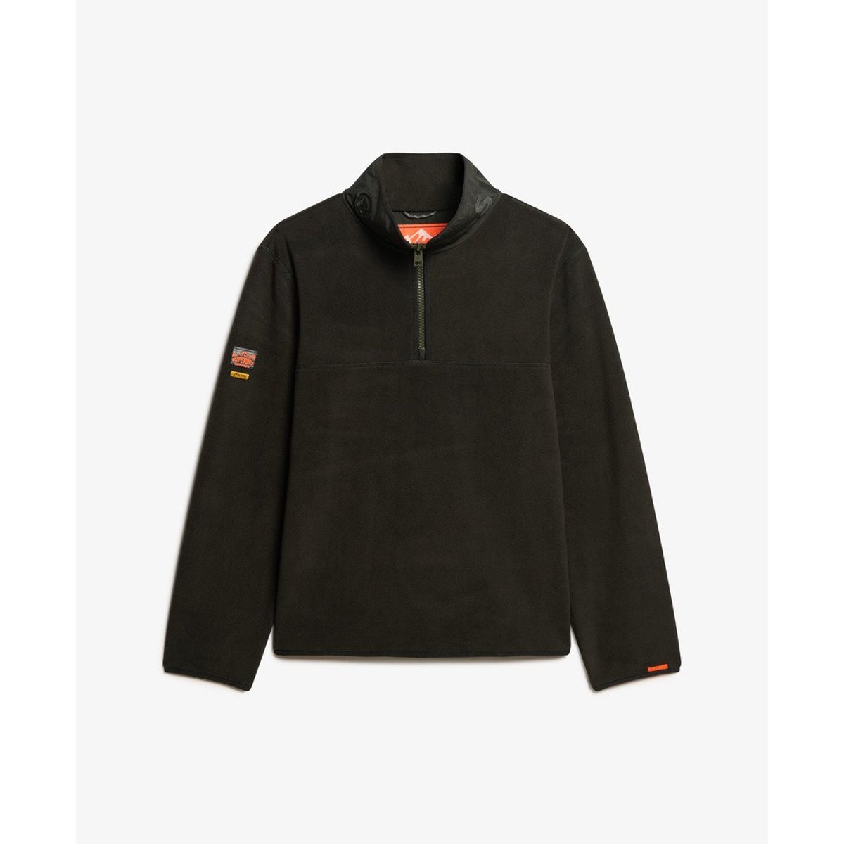 Polaire à demi-fermeture zippée Active noir, SUPERDRY
