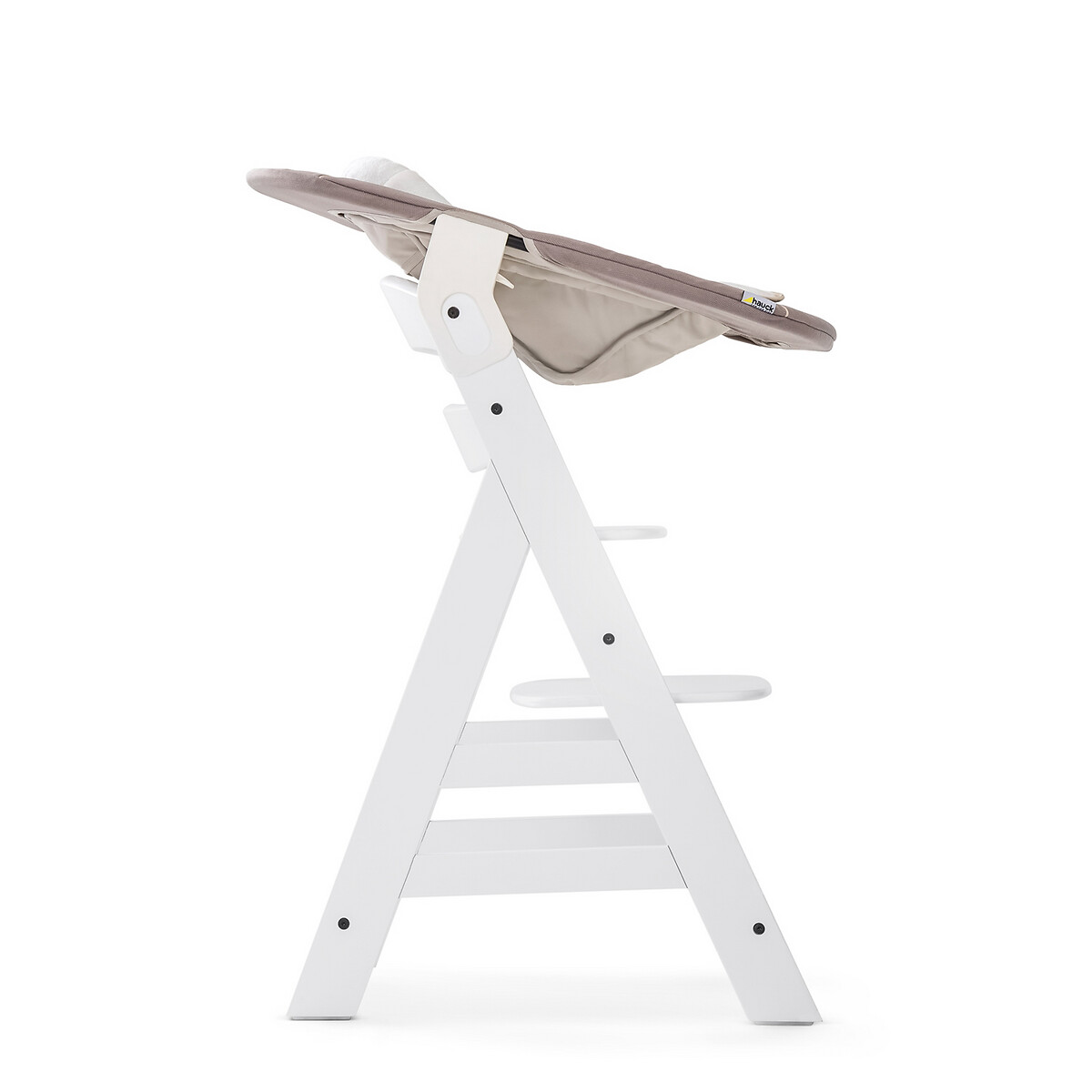 Transat balancelle pour chaise haute évolutive Alpha 2 en 1 marron beige, HAUCK