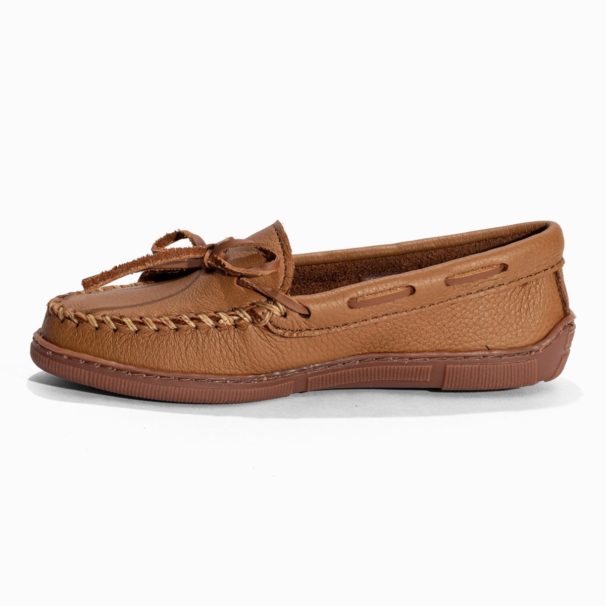 Mocassins en cuir Moosehide Classic camel, MINNETONKA