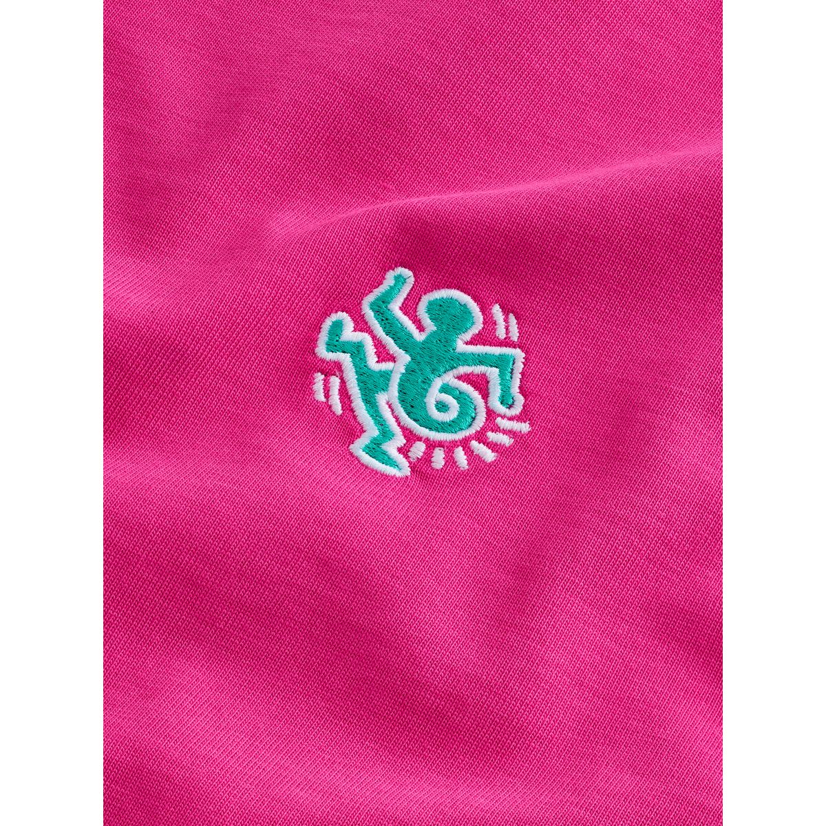 T-shirt brodé uni licence keith haring rose, NEXT