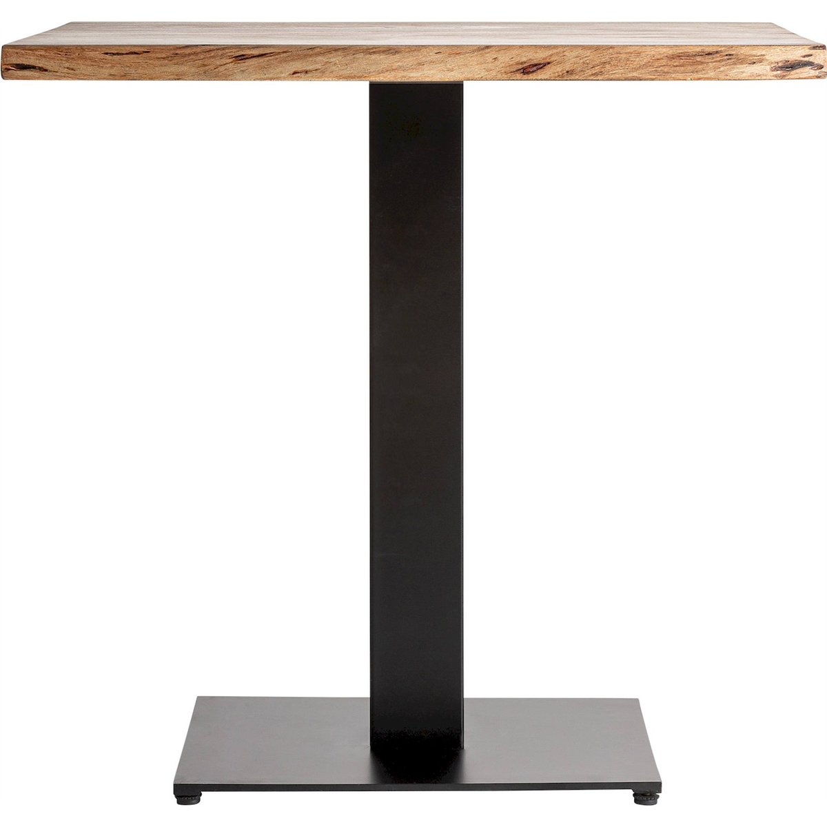 Table de bar industrielle en bois d'acacia noir bois naturel, RECOLLECTION