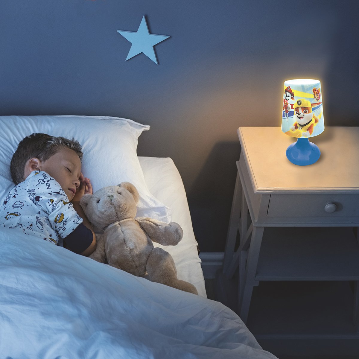 Mini lampe de chevet veilleuse sans fil Pat’ Patrouille multicolore, LEXIBOOK