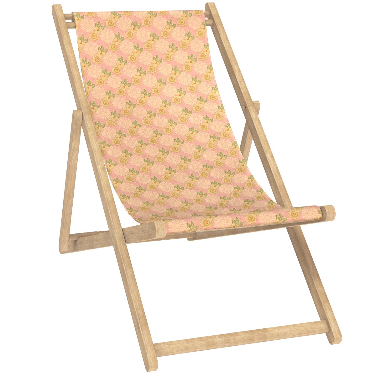 Chilienne en eucalyptus et toile outdoor, THAIS rose, VENT DE BOHÈME