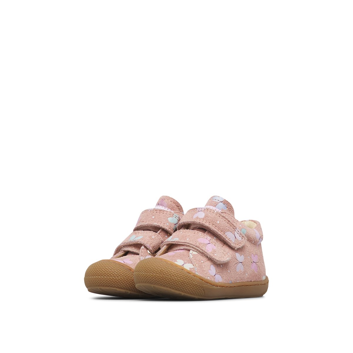 Chaussures premiers pas en suède COCOON VL rose-lilas, NATURINO
