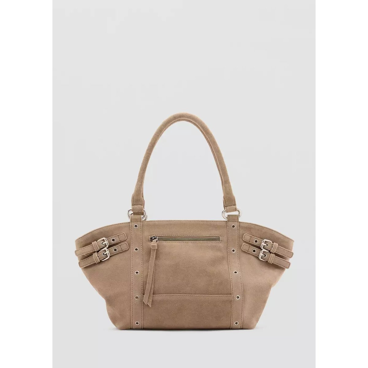 Sac city en cuir sable, MANGO TEEN