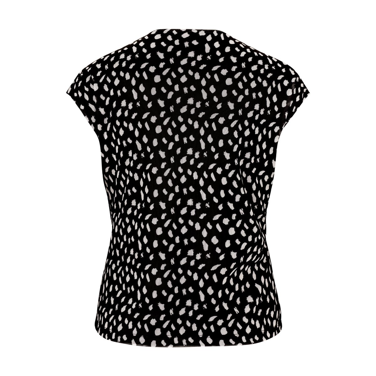 T-shirt à manches courtes à fronce blanc/noir, CARTOON