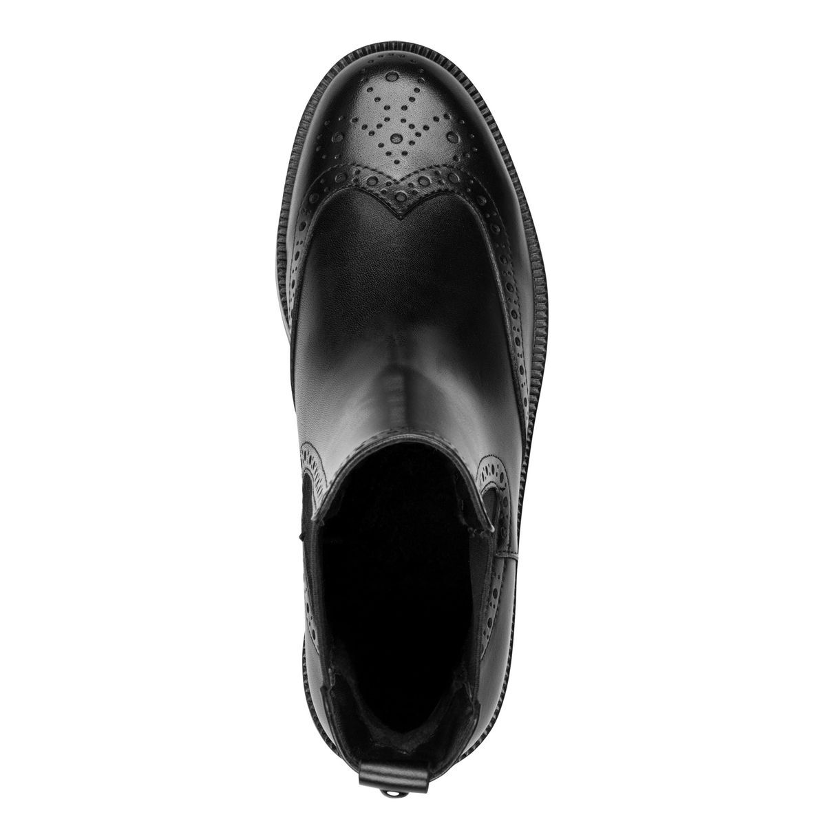 Bottines chelsea en cuir noir, TAMARIS