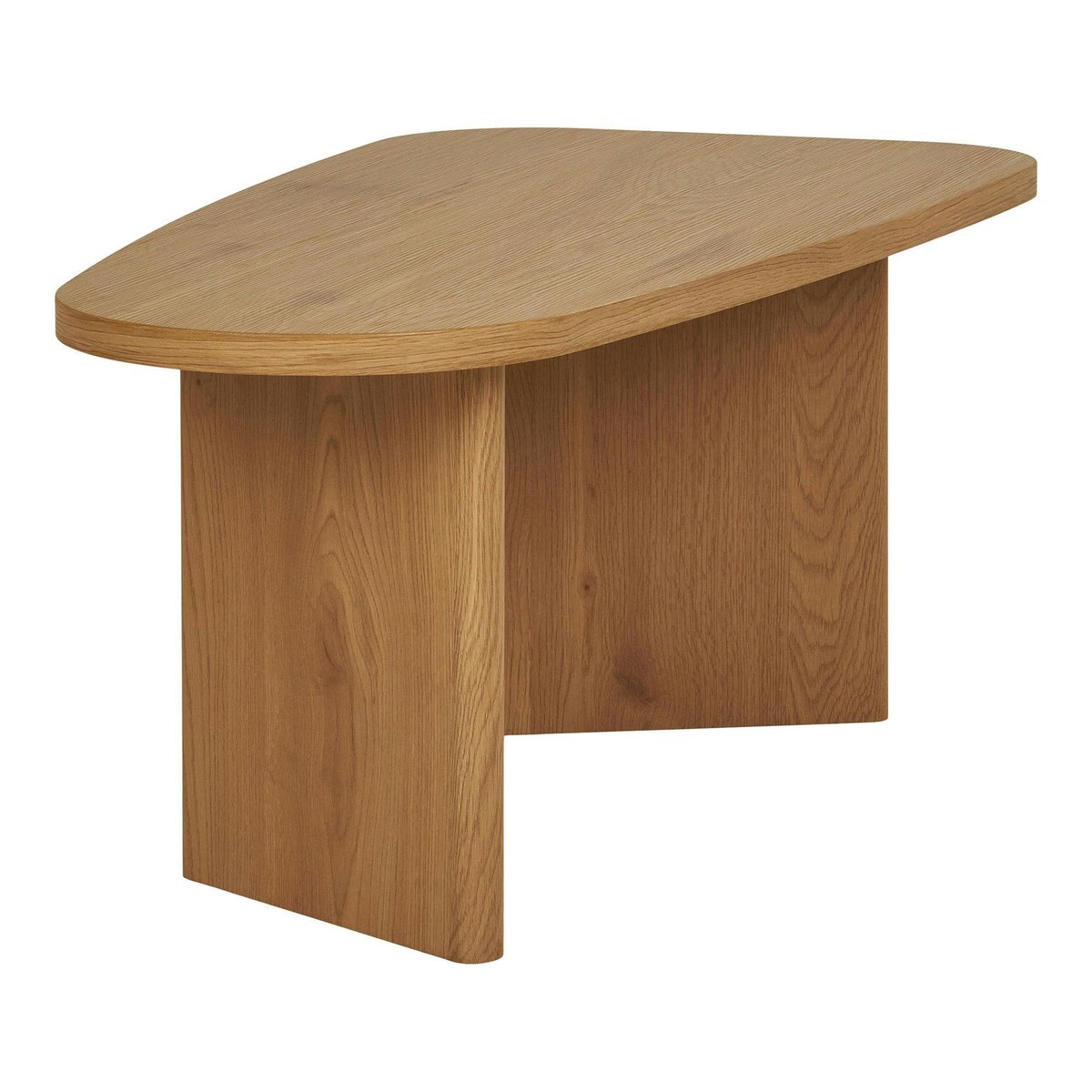 Table basse design pieds asymétriques TARTU chêne blond, PIER IMPORT