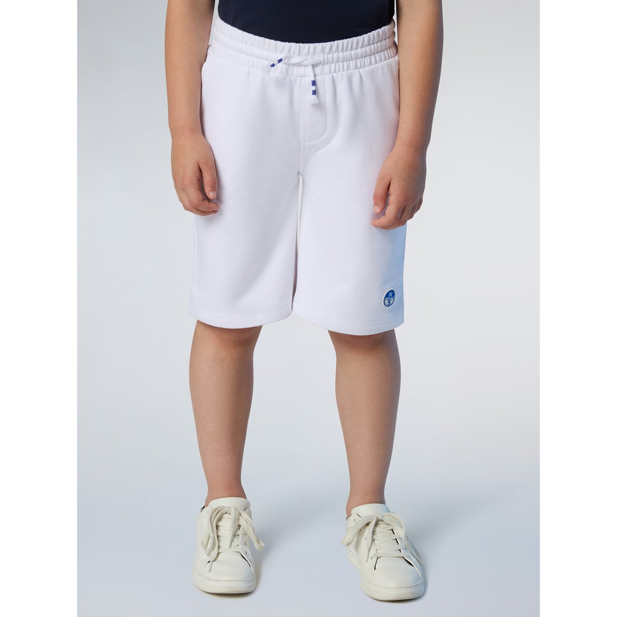 Short en sweat avec patch logo blanc, NORTH SAILS
