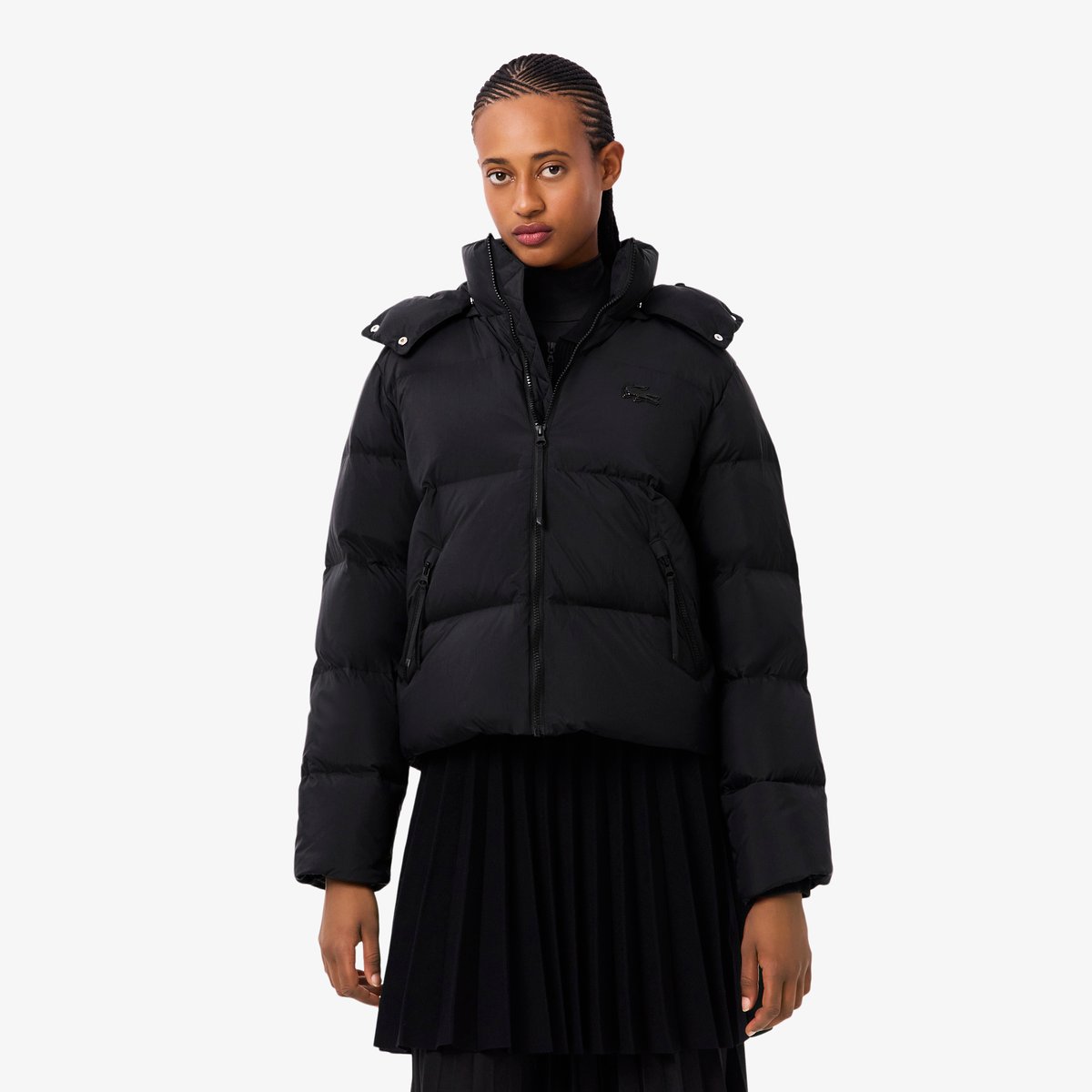 Doudoune à capuche relaxed fit duvet noir-031, LACOSTE