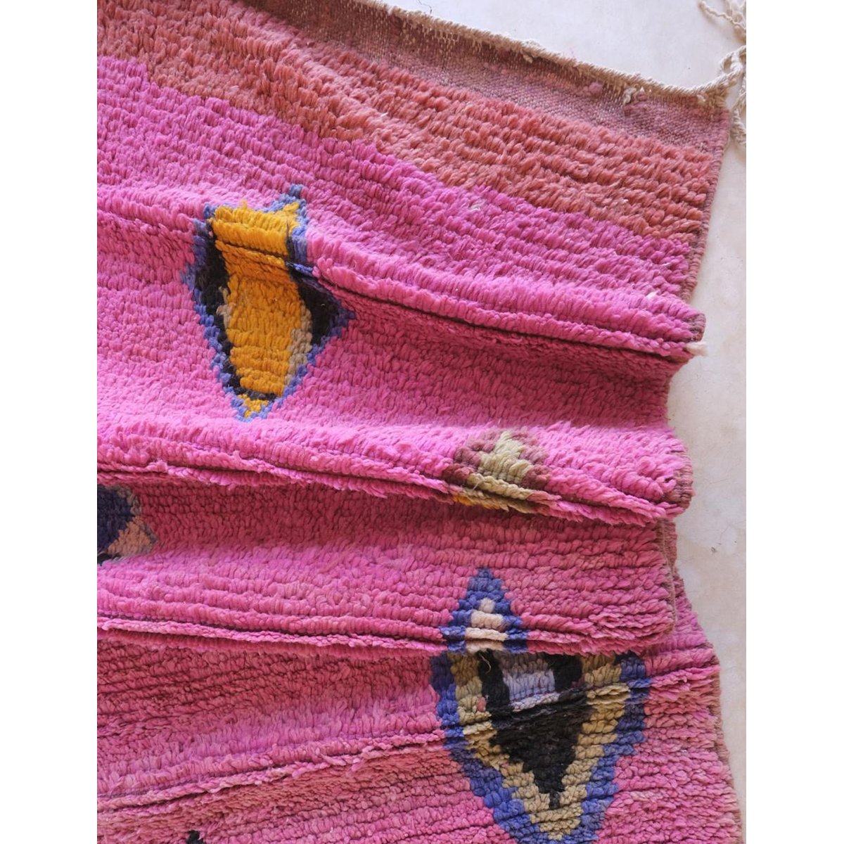 Tapis berbère en laine Boujad 196 x 312 cm rose poudrée, AFK LIVING