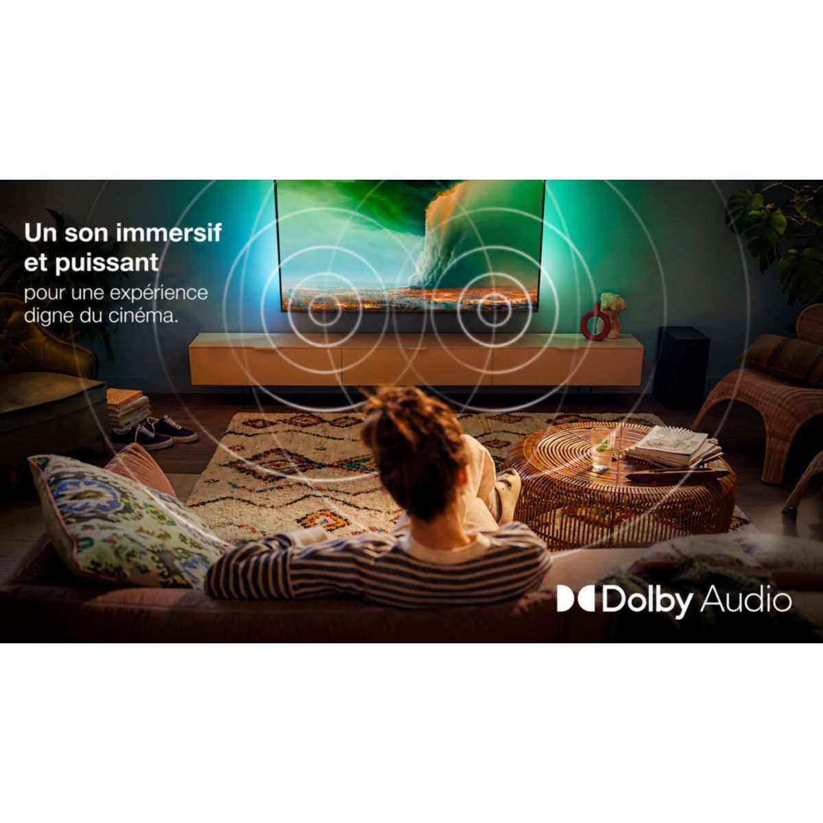 TV LED 40PQS6901 (2026) 40" (101 cm) Full HD - Ambilight, Smart TV noir, PHILIPS