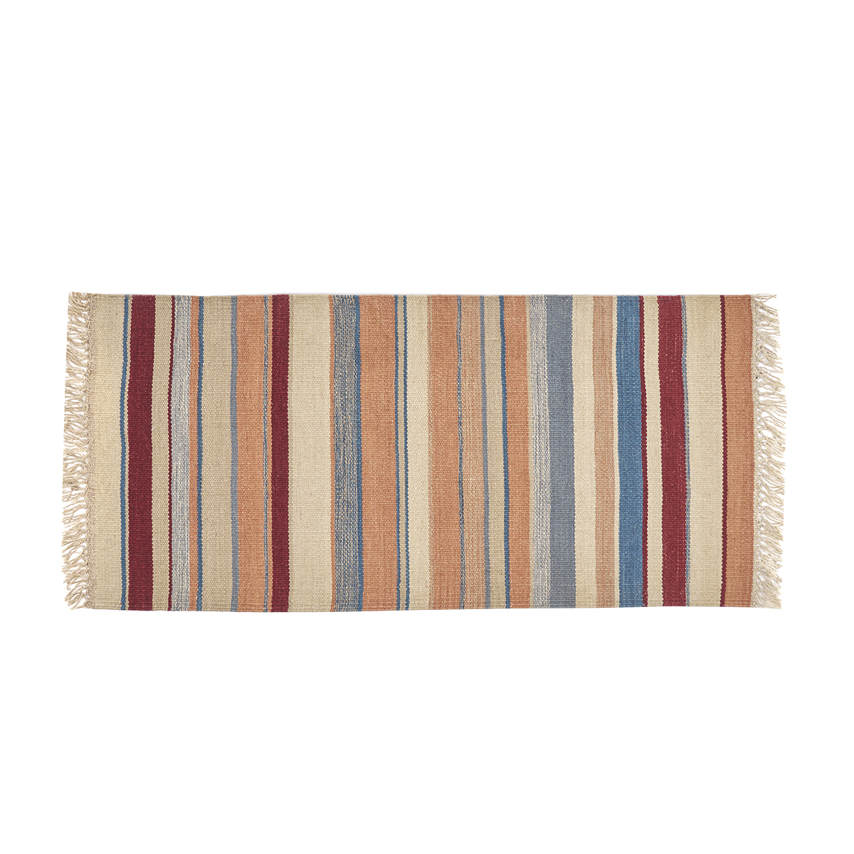 Tapis rectangulaire rayé multicolore en coton 60 x 120 cm SUPLA multicolore, MILIBOO