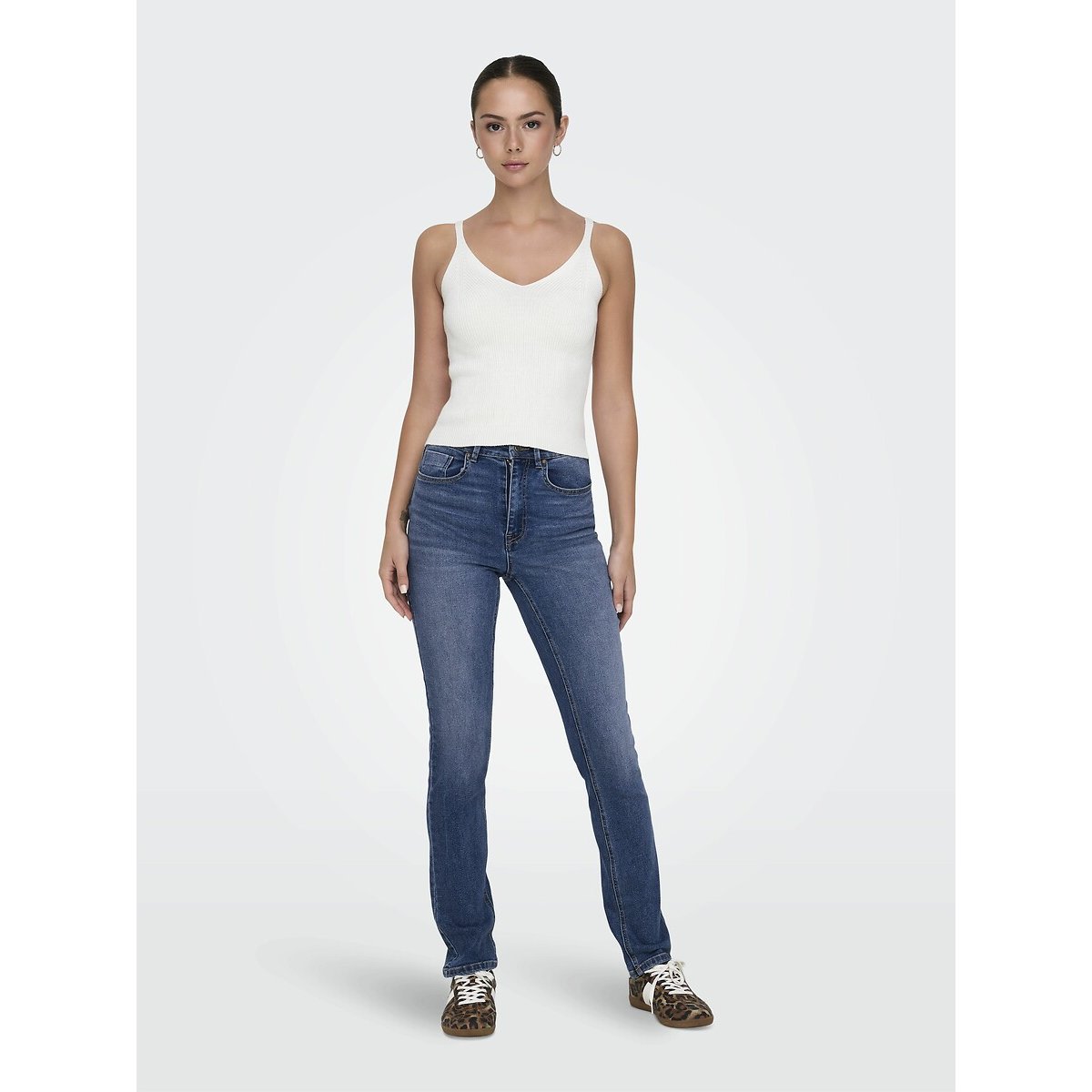 Jean slim, taille haute medium blue, ONLY