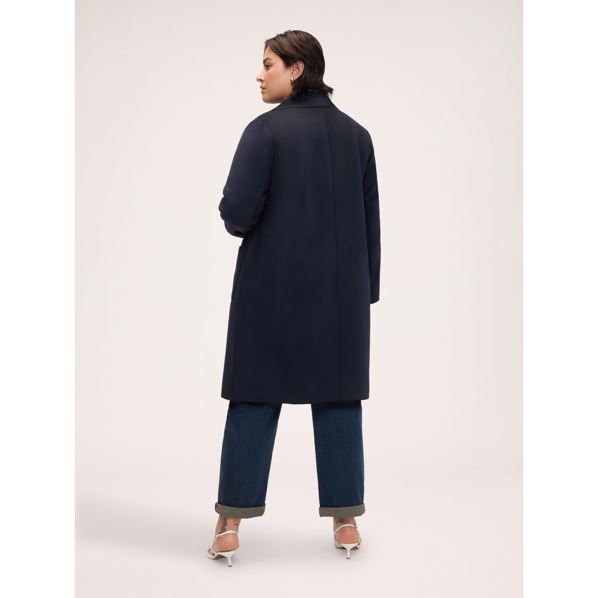 Manteau avec poches plaquées bleu, FIORELLA RUBINO