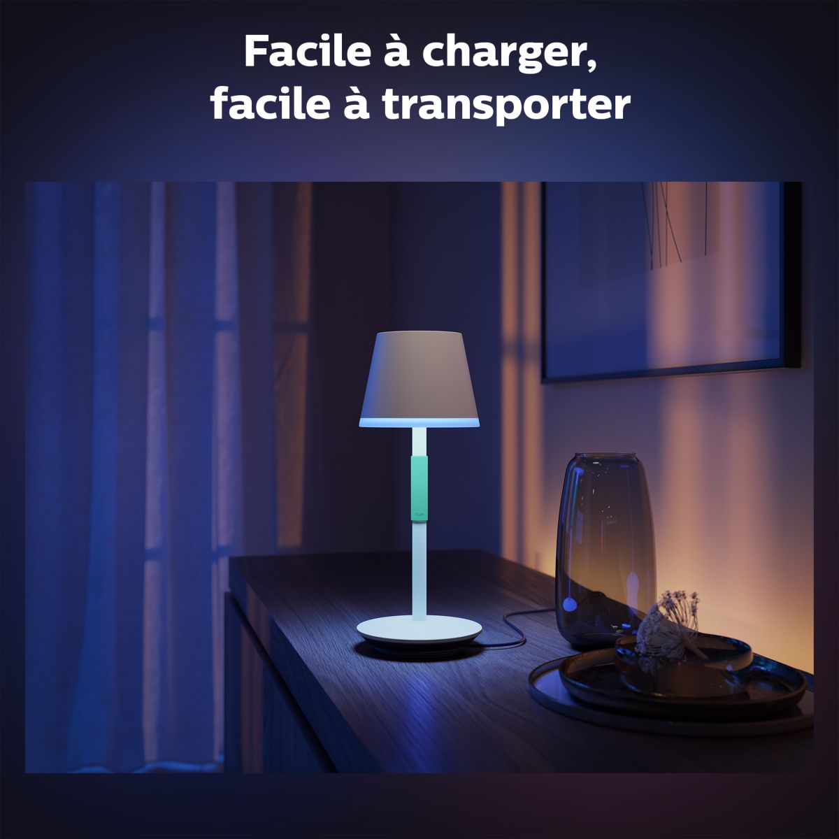 Lampe connectée GO Blanc White&Color Ambiance blanc, PHILIPS HUE