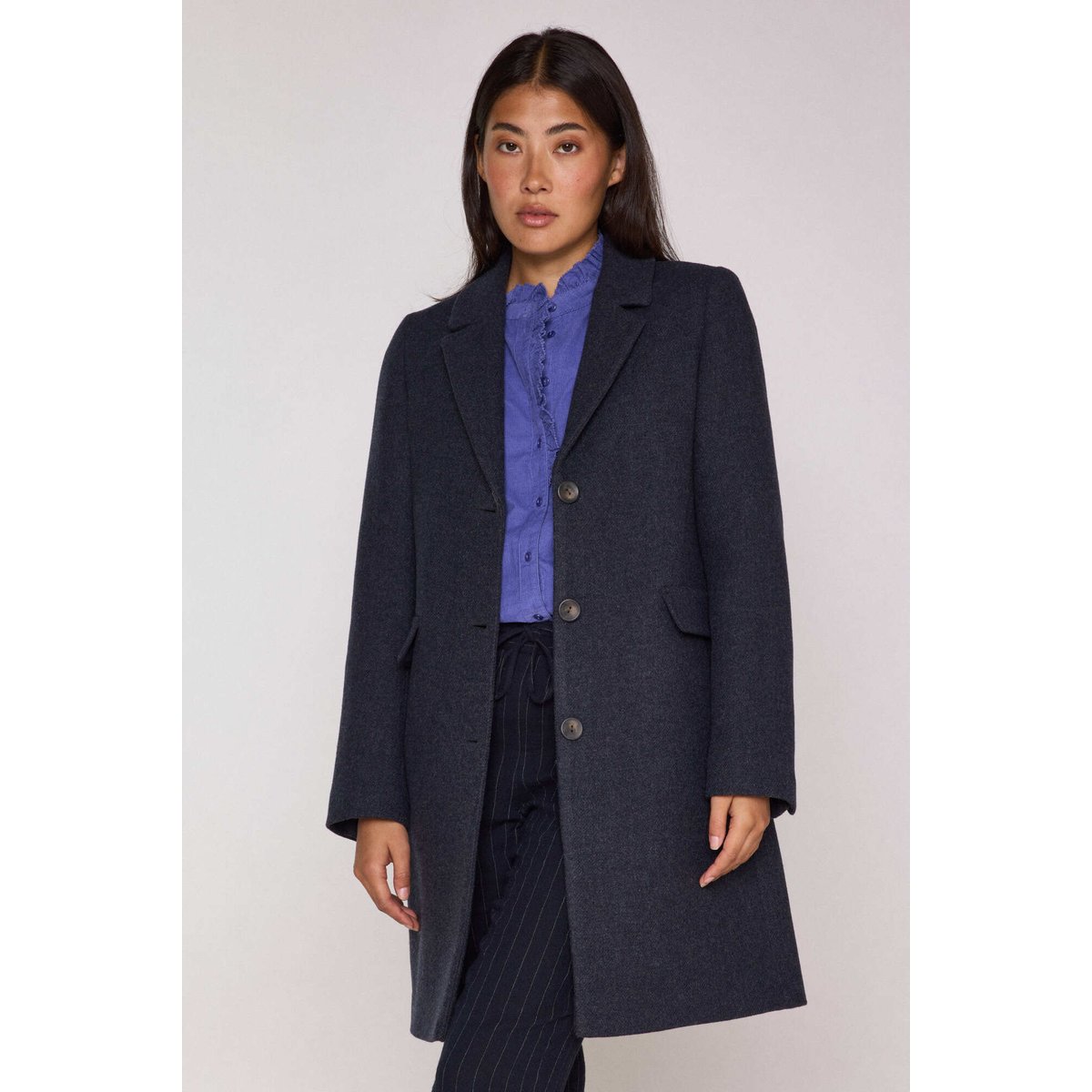 Manteau en laine mélangé ANABELLE gris souris, Maison 123
