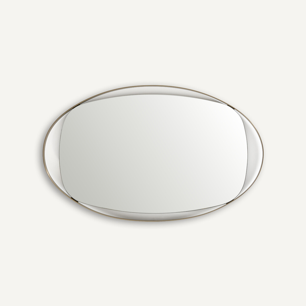 Miroir ovale en inox brossé, hauteur 76 cm, AVOLA champagne, AM.PM