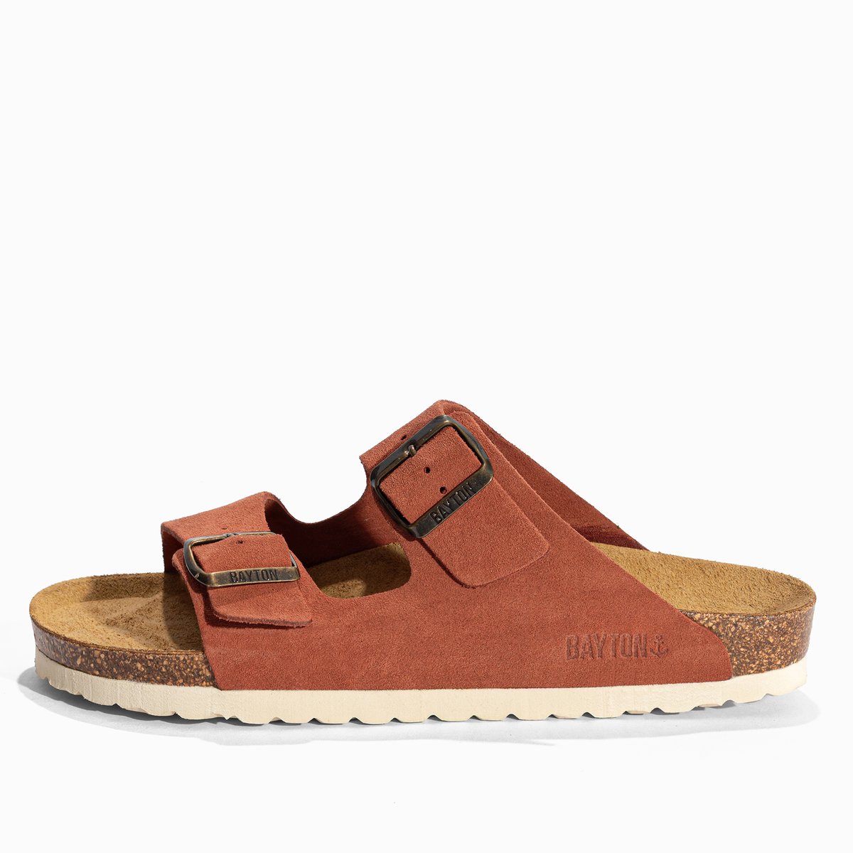 Sandales en cuir suédé ATLAS terracotta, BAYTON