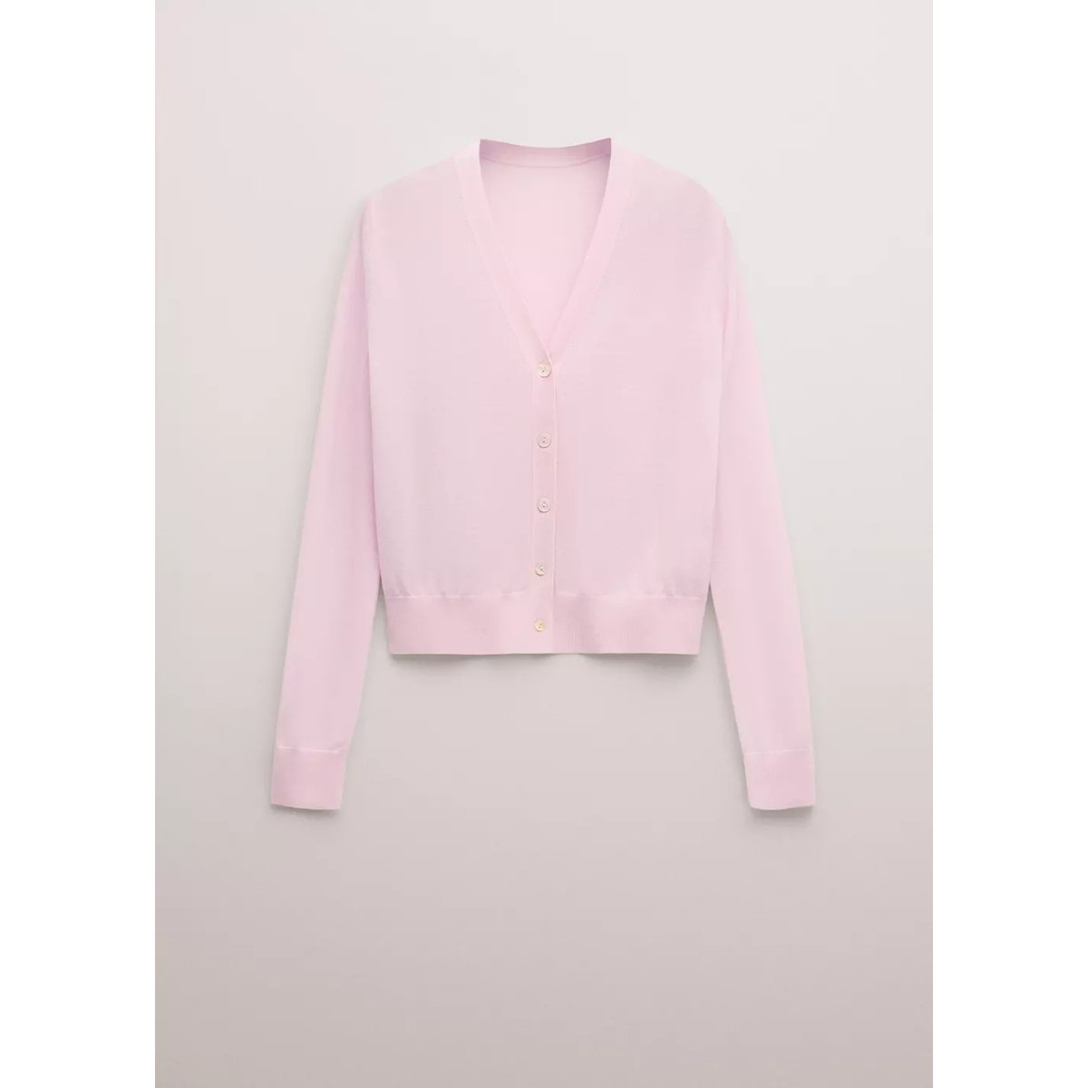 Cardigan 100 % laine rose, MANGO