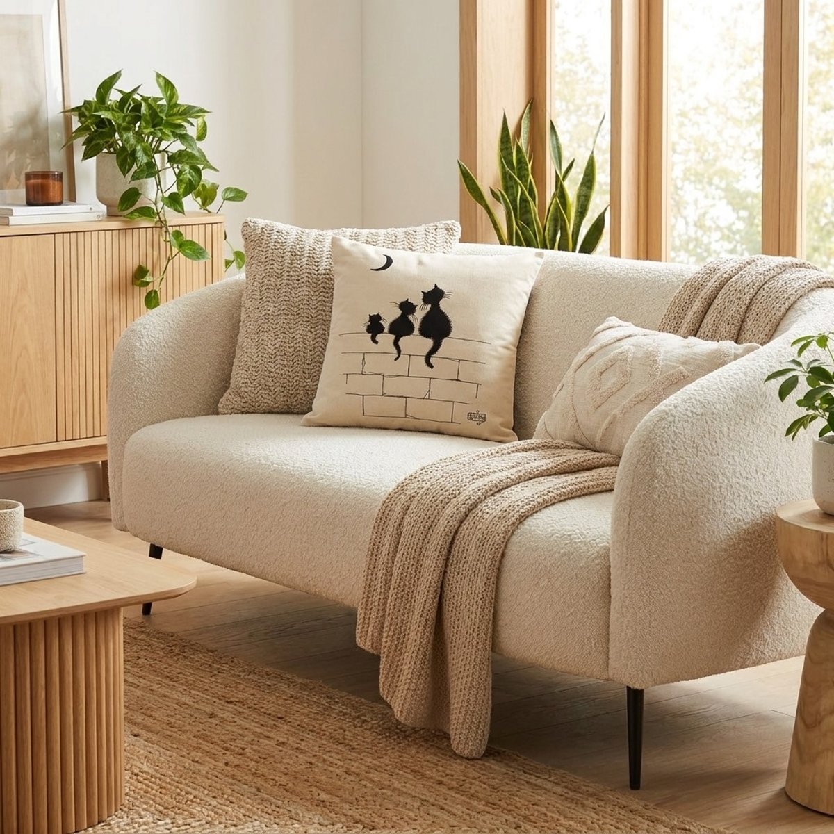 Coussin Aube Rêveuse ecru, EDEN