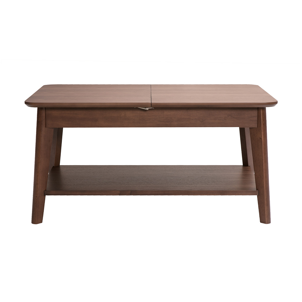 Table basse extensible rectangulaire en bois foncé L90-120 cm VILI couleur unique, MILIBOO