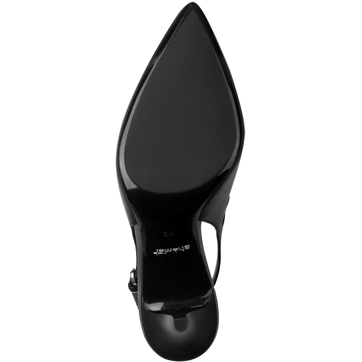 Pointed Slingback Leather Heels black, TAMARIS
