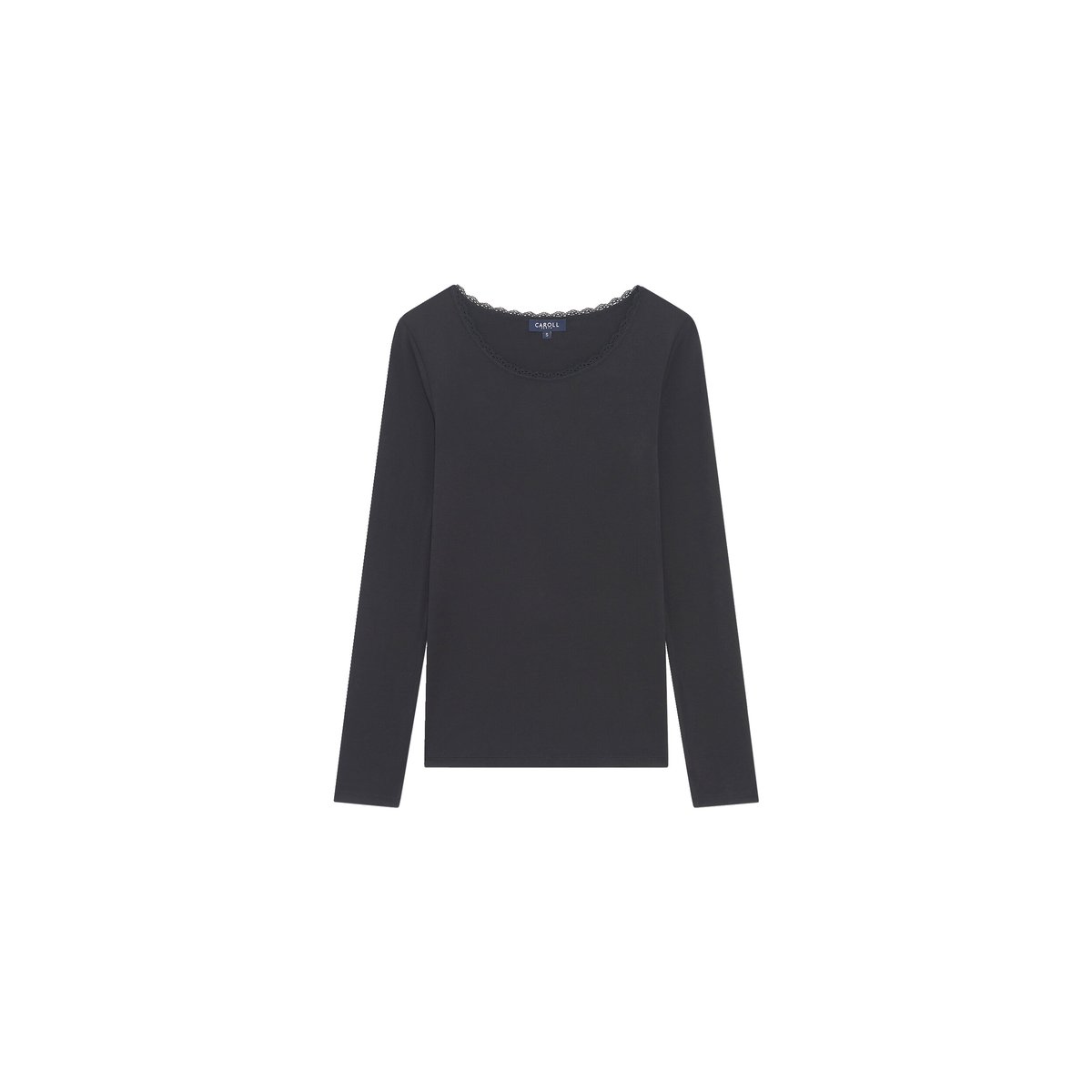 T-shirt Col rond EVA noir, CAROLL