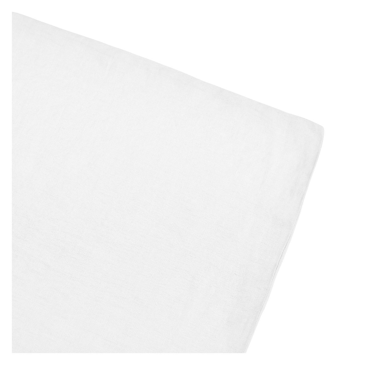 Housse de couette lin BRUNEL blanc, HABITAT