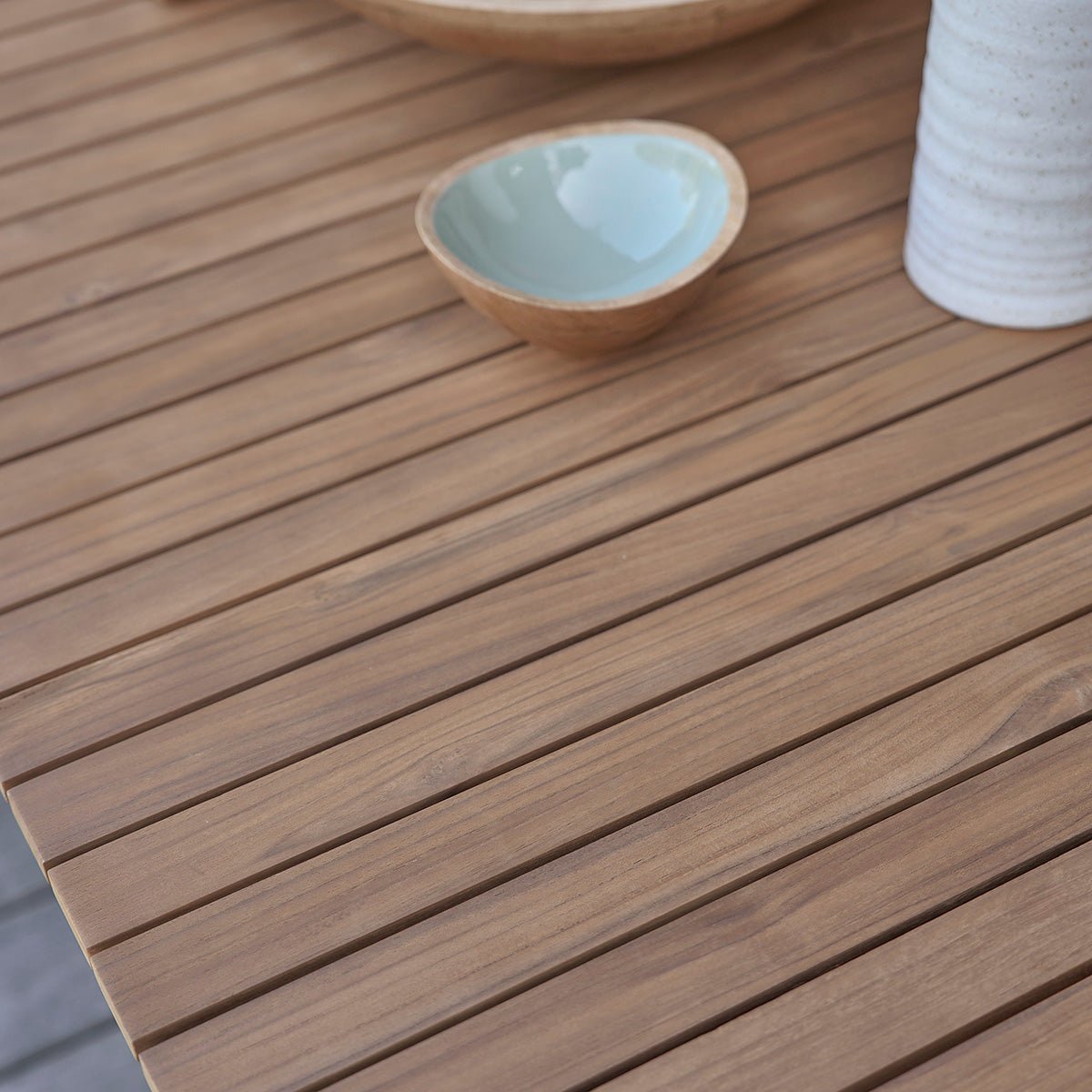 Table de jardin en teck et aluminium 200 cm  SIENA noir, BERAH GETAH