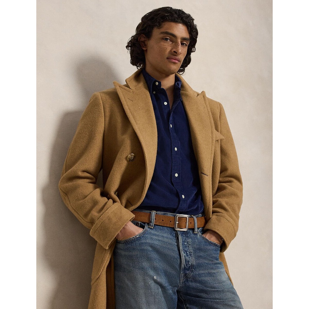 Chemise ajustée en velours côtelé, Custom Fit bleu marine, POLO RALPH LAUREN
